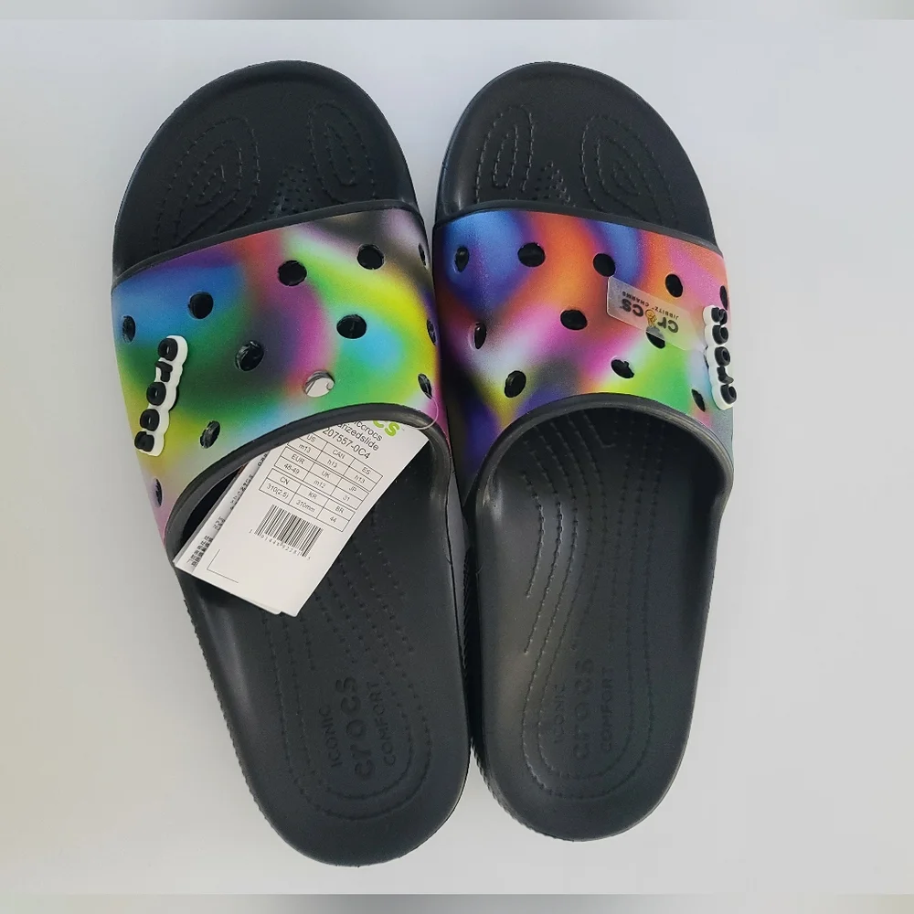 Crocs Men's Classic Solarized Slides Sandals Multicolor Size 13